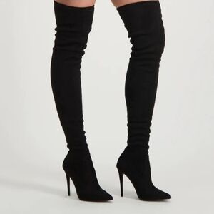 Steve Madden Dominique Black | Over-the-Knee Boots